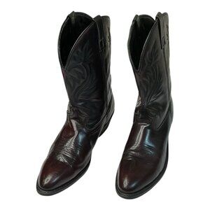 Laredo Men's London Western Boot Black Cherry Cowhide Leather Foot Round Toe 12D